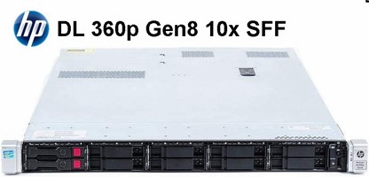 HP DL360p Gen8 SATA/SAS - 2xE5-2650v2 10xSFF