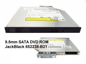 HP 9.5mm SATA DVD ROM JackBlack 652238-B21