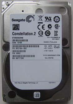 500GB SFF 2.5 7.2K 6G SATA Seagate Constellation.2